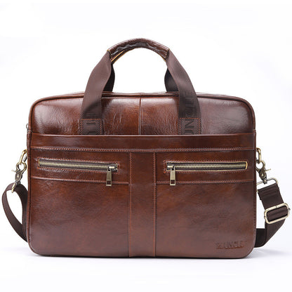Cartable messenger cuir noir Régine Vogalia Paris