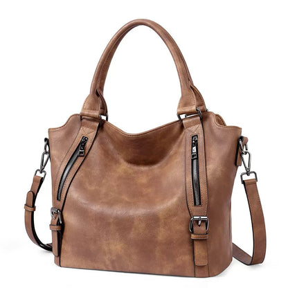 Sac crossbody PU vertical noir-marron Gloria Vogalia Paris