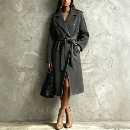 Myriam manteau gris gris foncé vue face