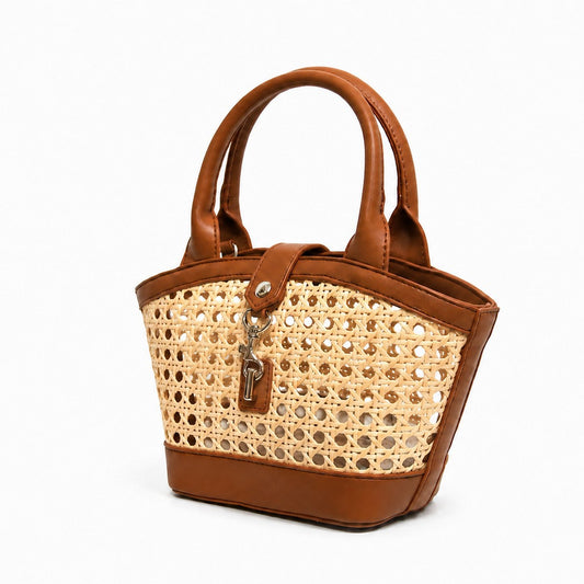 Wren Rotin sac rotin noir artisanal