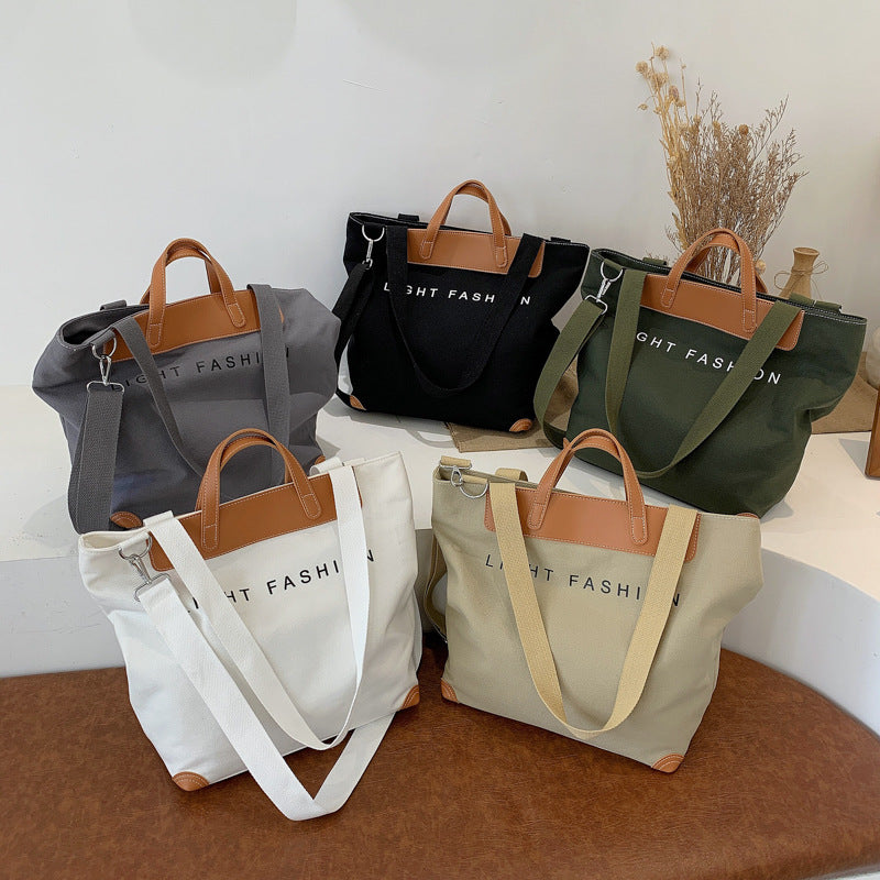 Tote bag canvas lettres noires INS