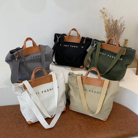 Tote bag canvas lettres noires INS