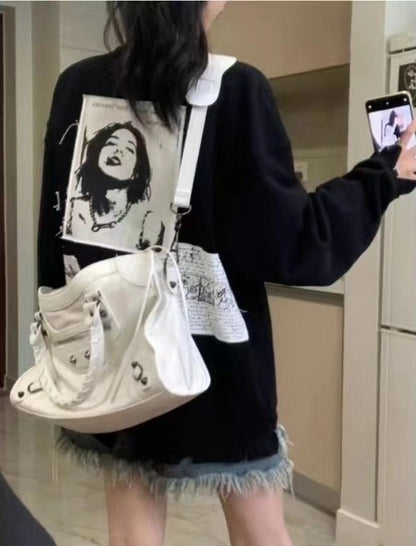 Sac à bandoulière en cuir véritable pour femme - Vogalia