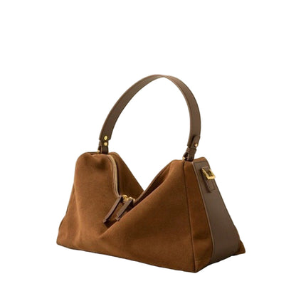 Sac main femme cuir véritable vachette deux couches bandoulière authentique genuine leather polyvalent