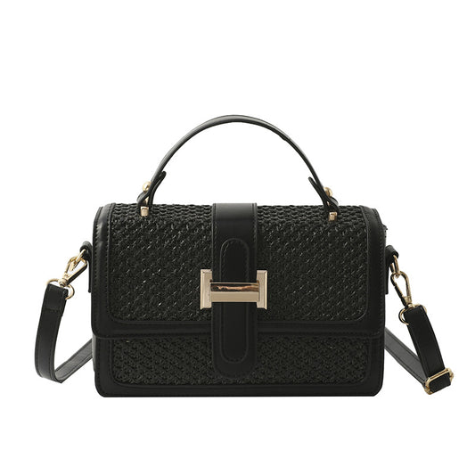 Sac crossbody tressé blanc lait casual