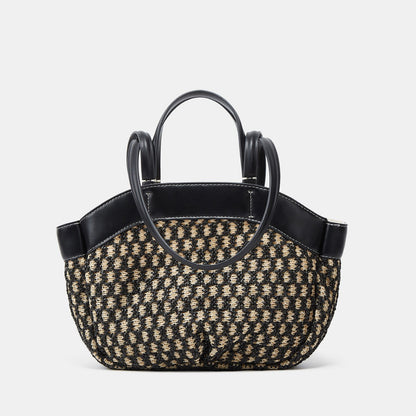 Tote bag tressé paille vue intérieure