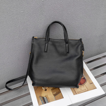 Tote bag cuir premium carré vertical