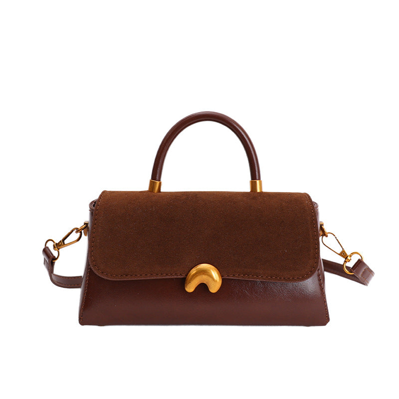 Tote bag rétro PU noir couture apparente