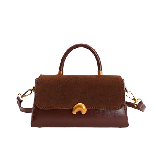 Tote bag rétro PU noir couture apparente