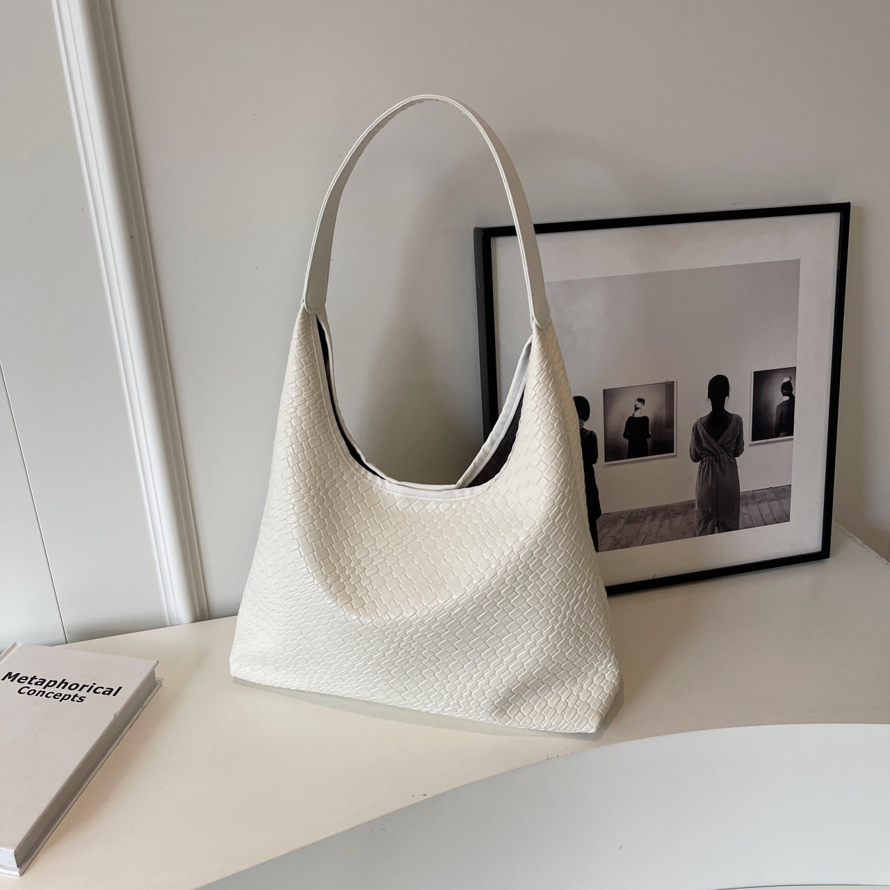Sac tressé embosse kaki