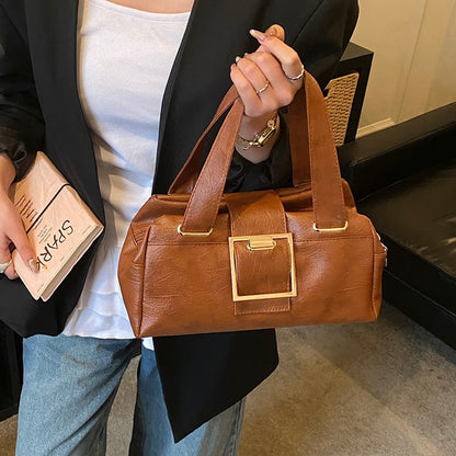 Sac PU rétro compartiment zippé
