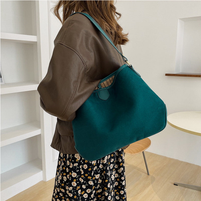 Tote bag cuir maté café