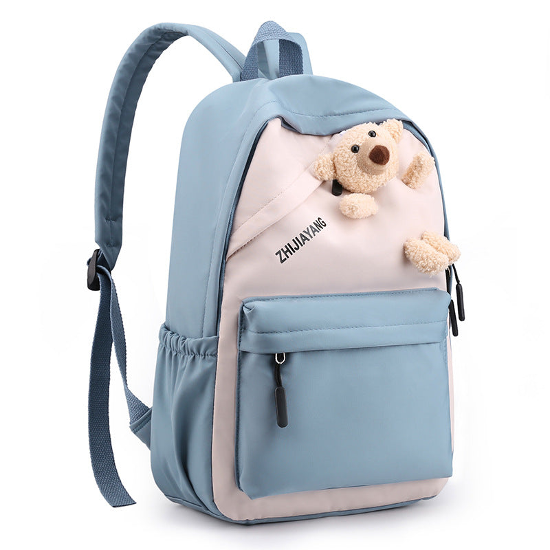 Sac dos ours violet taro vue face