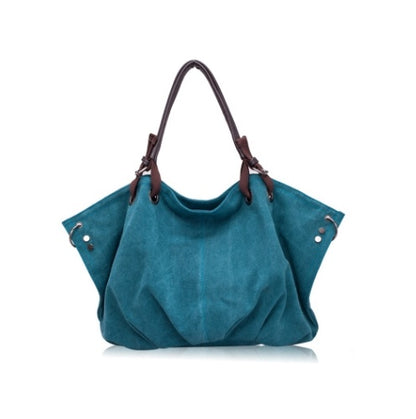Sac canvas bleu grande capacité