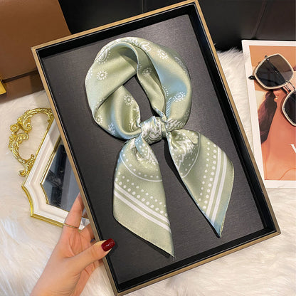 Foulard soie jaune luxe vue face