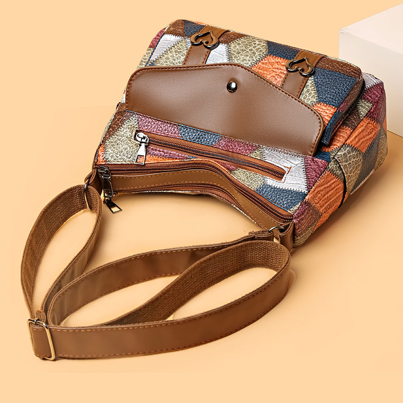 Women's Retro Patchwork Shoulder Bag - Bohemian Chic Style 2025
