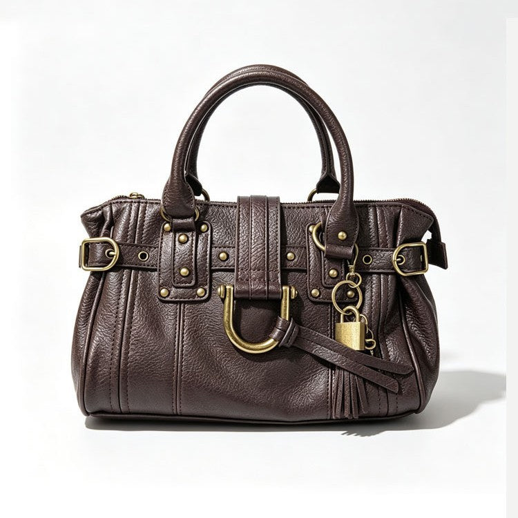 Fatima Litchi sac crossbody noir grain litchi