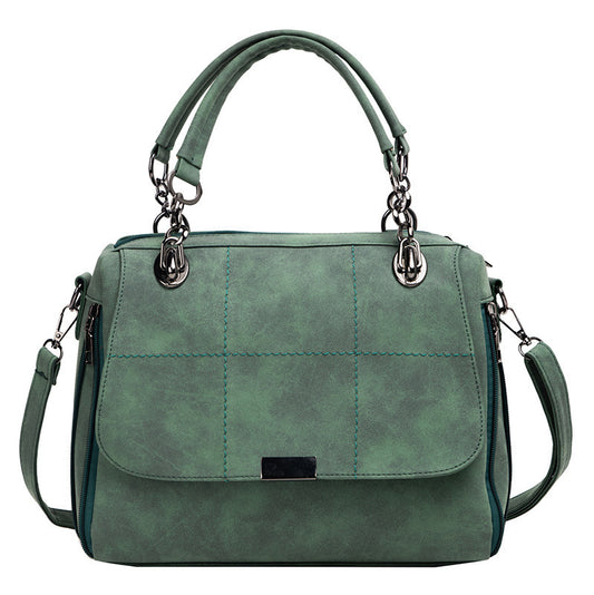 Sac à main Style Boston, cuir PU mat vert matcha