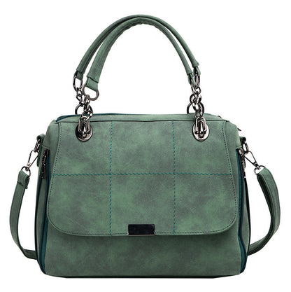 Sac à main Style Boston, cuir PU mat vert matcha