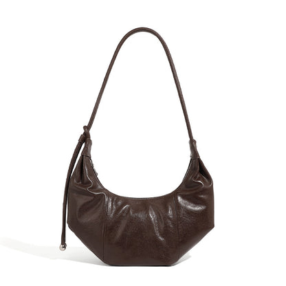 Sac croissant cuir vachette rouge bordeaux