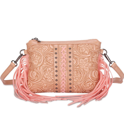 Sac bohémien vert paon glands