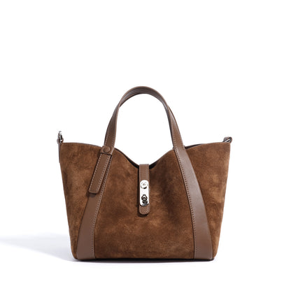 Sac épaule cuir café latte mat Isadora Vogalia Paris