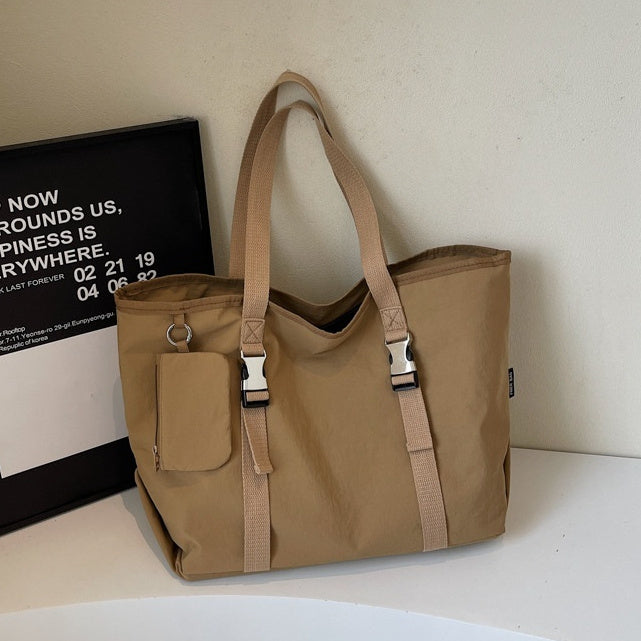 Tote messenger bleu