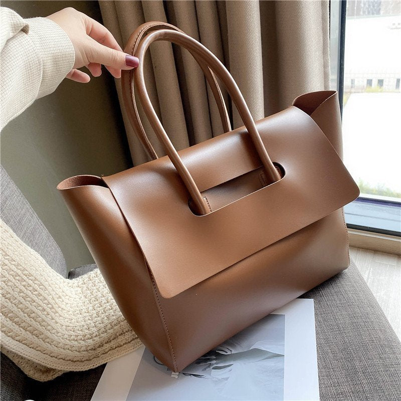 Sac à bandoulière fourre-tout femme – PU cuir chic, grande capacité
