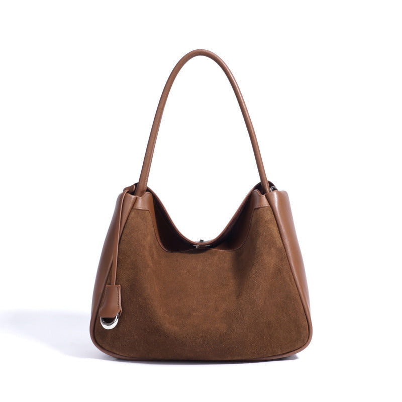 Tote cuir mat bleu vachette