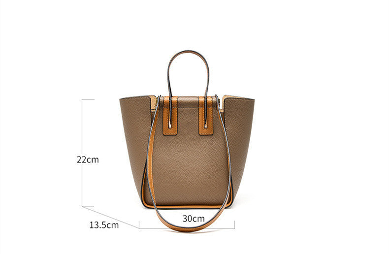Sac à main en cuir à blocs de couleurs - Vogalia