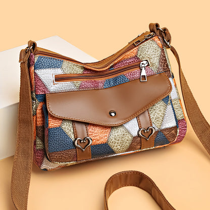 Women's Retro Patchwork Shoulder Bag - Bohemian Chic Style 2025