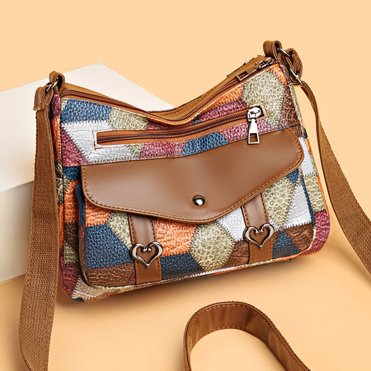 Women's Retro Patchwork Shoulder Bag - Bohemian Chic Style 2025