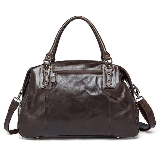 Sac voyage cuir café vachette