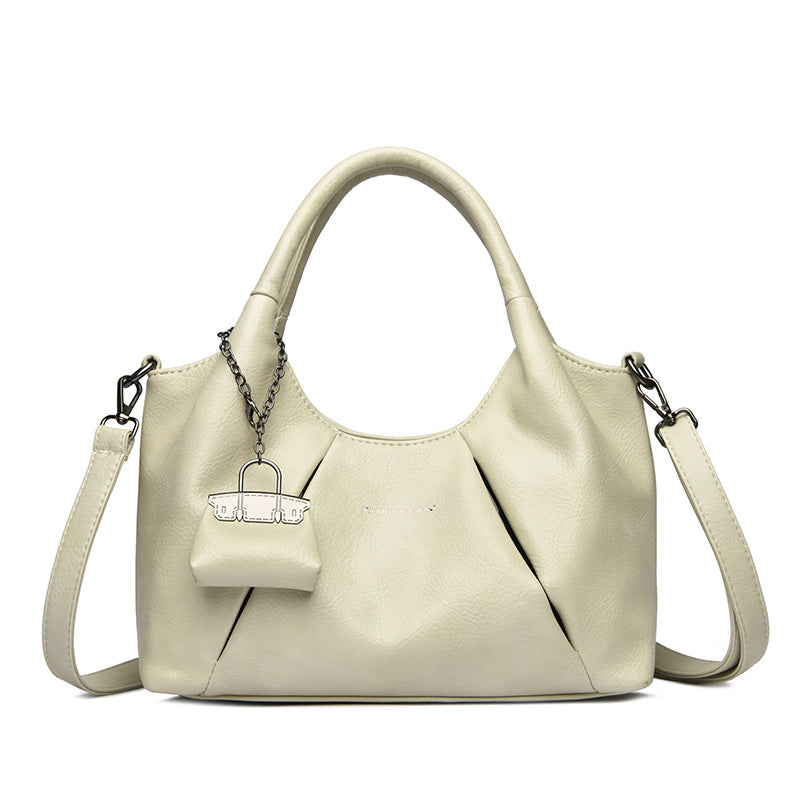 Sac à épaule femme détail fronces lettres