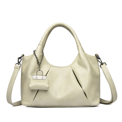 Sac à épaule femme détail fronces lettres