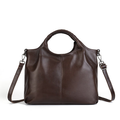 Tote cuir noir première couche Fatima Vogalia Paris