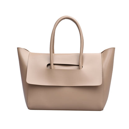 Mia tote marron coutures car stitching