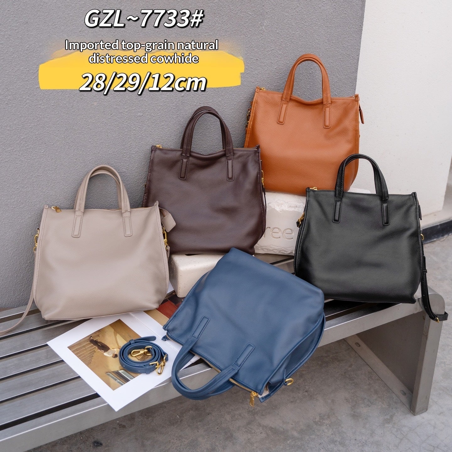 Tote bag cuir premium vue intérieure