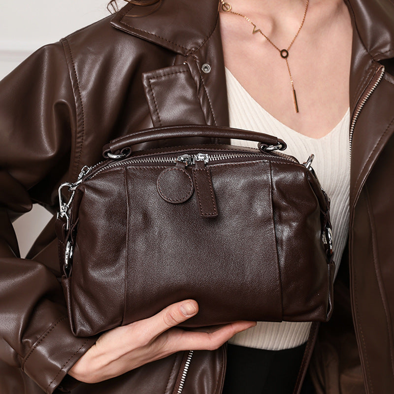 Sac cuir première couche vue profil