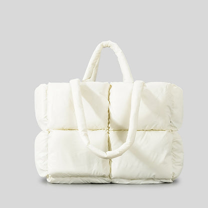 Sac matelassé duvet femme 8 coloris : noir, blanc, vert, argent, bronze, kaki, rose, bleu paon
