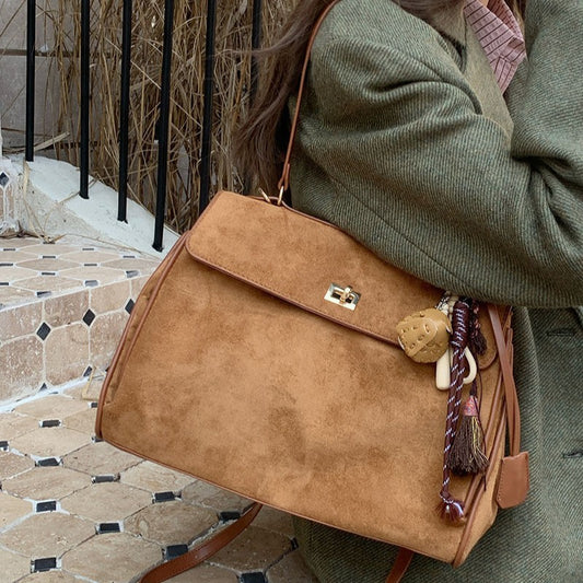 Sac commuter daim rouge ankela