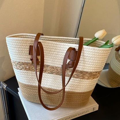 Tote bag paille 3 coloris
