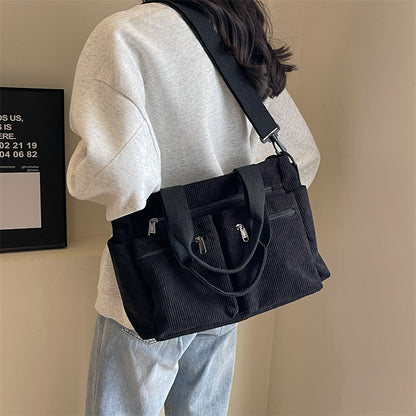 Ségolène corduroy noir avec wrap