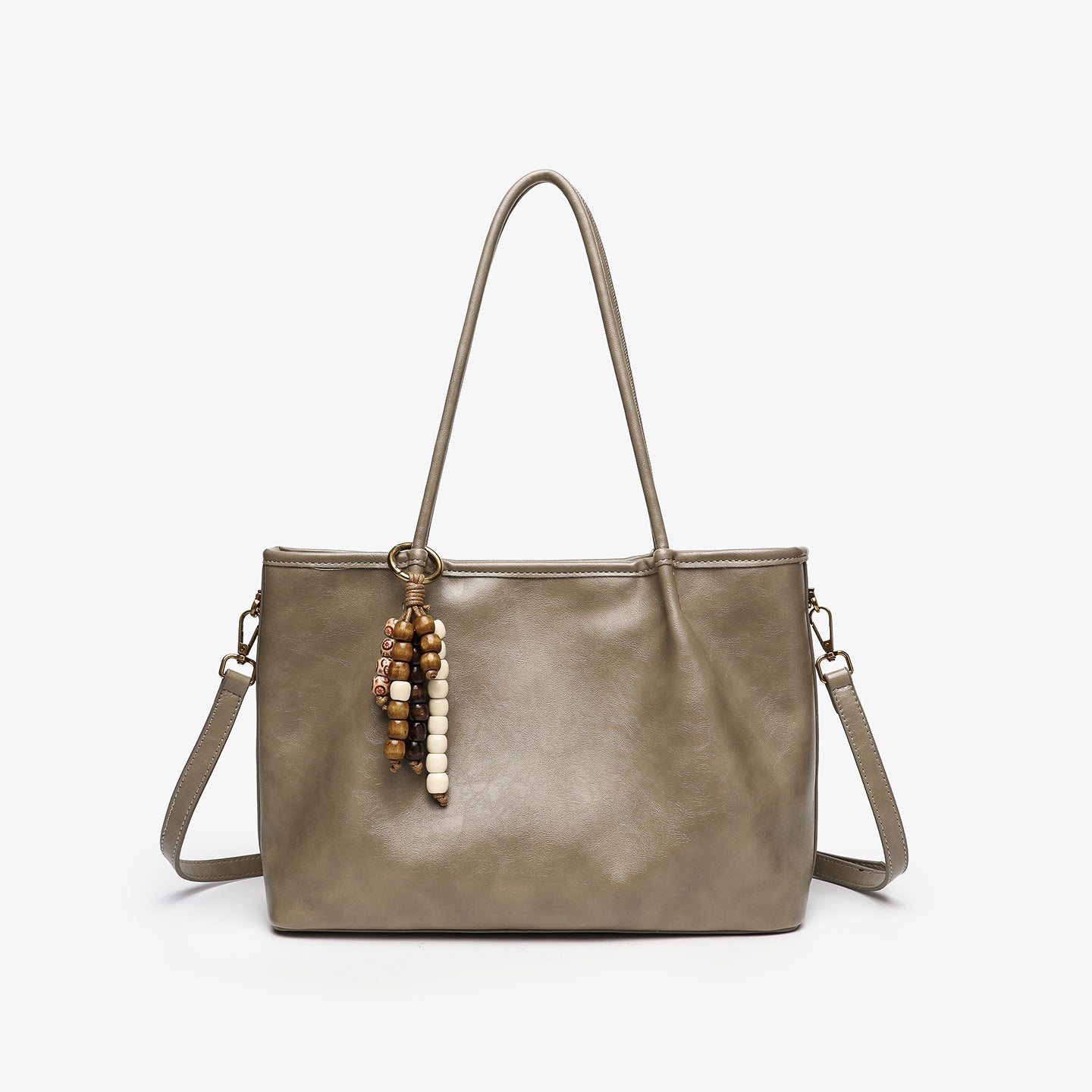 Tote underarm plissé kaki