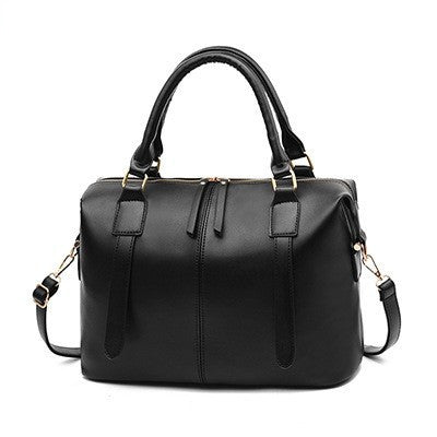 Vue frontale grand sac cuir authentique vintage spacieux élégant quotidien femme