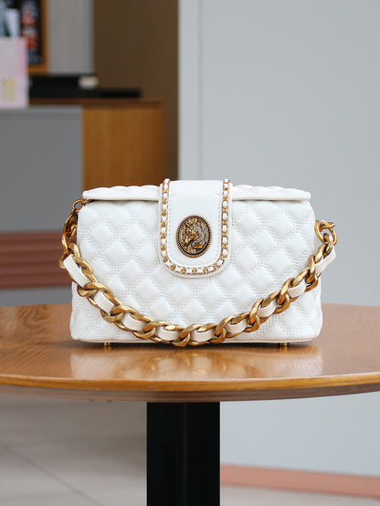 Sac crossbody quilted blanc haut de gamme