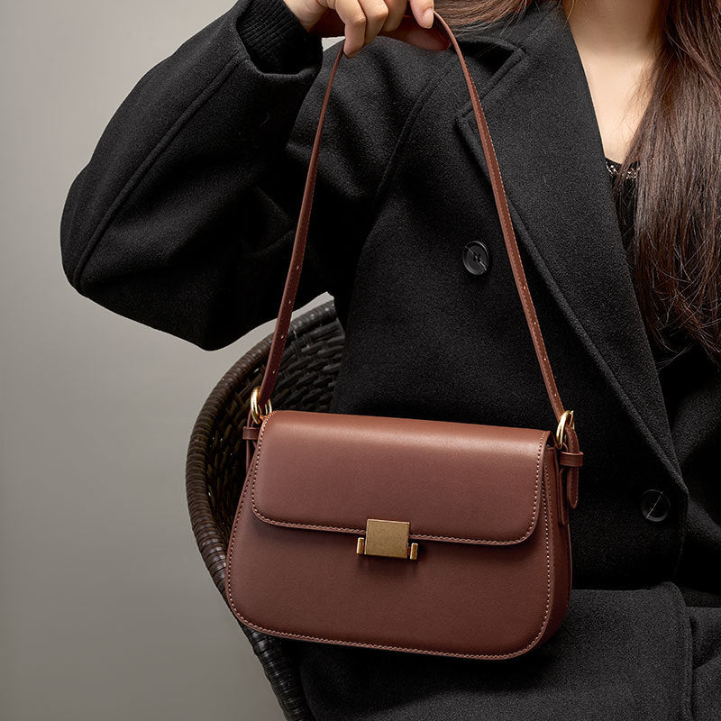 Guillemette caramel cuir vue face