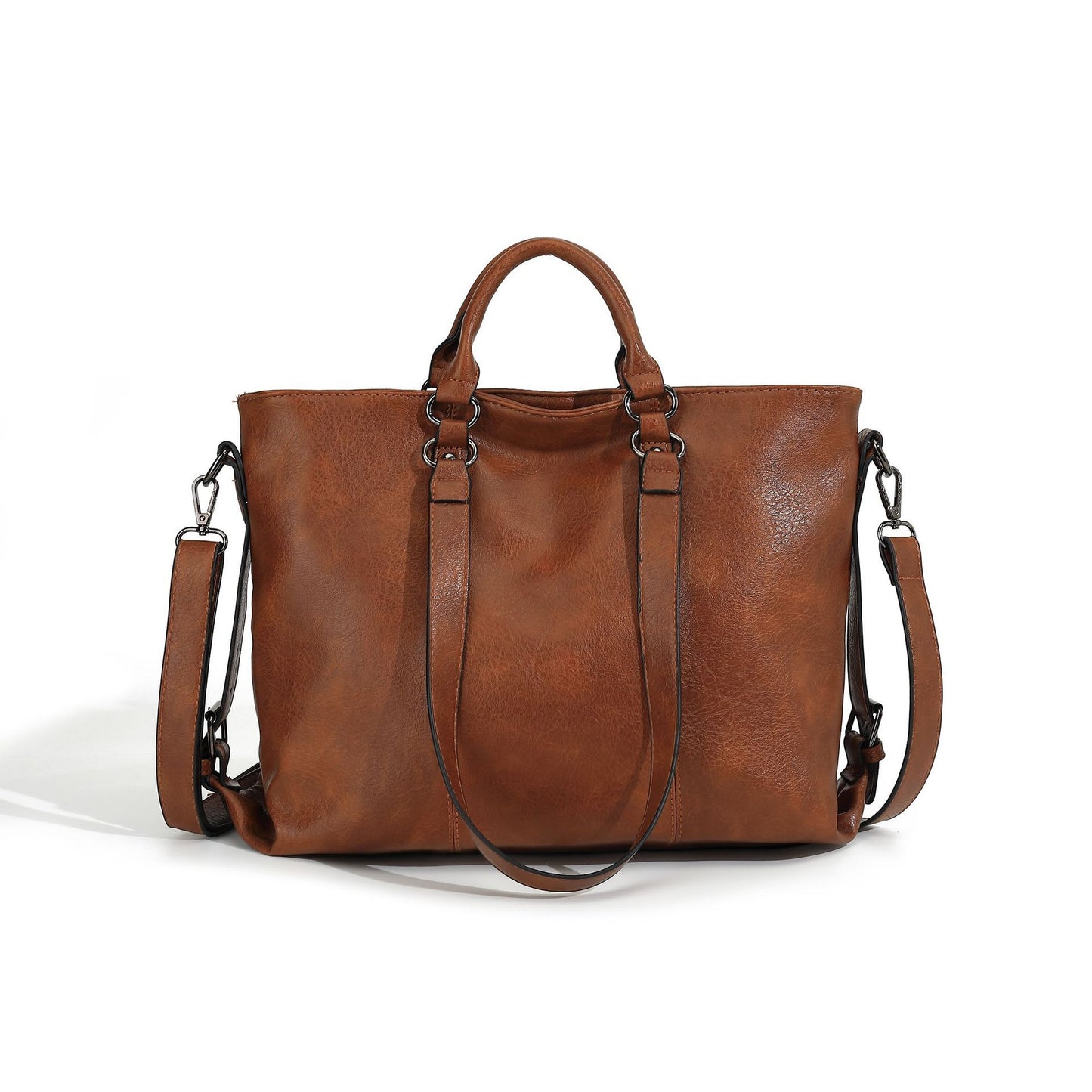 Sac Tote grande capacité en cuir souple – bandoulière simple