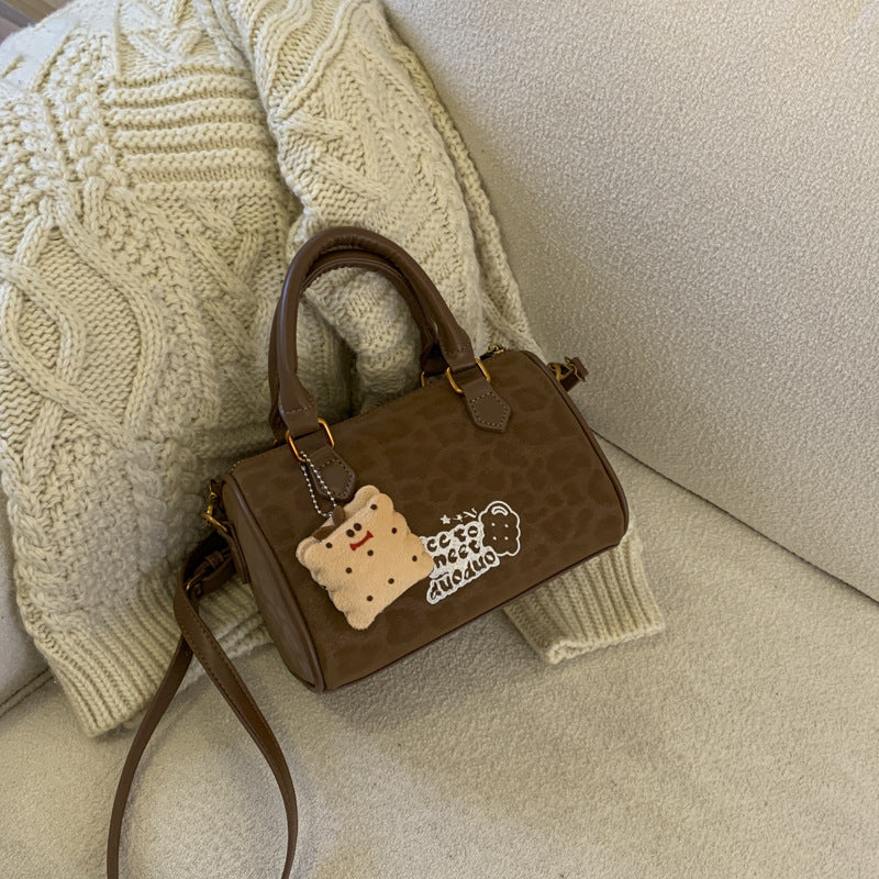 Sac boston texturé vue face