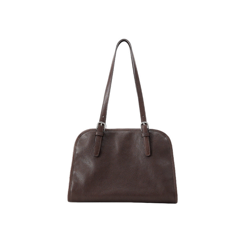 Sac bandoulière cuir vachette rétro noir